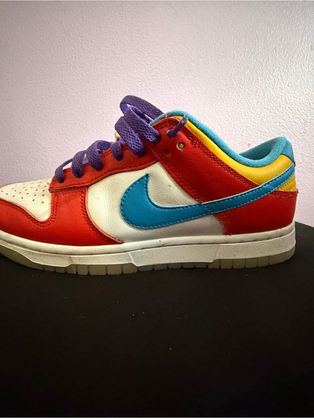 Nike dunks Casual Sneakers in Red/Blue/Purple fruity pebbles size men’s 5.5